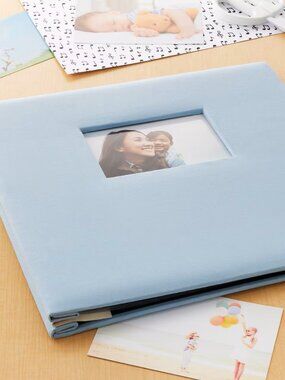 Recollections Blue Photo Scrapbook Album with Window Cover